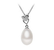 10-11mm AA - Drop Quality Freshwater Cultured Pearl Pendant in Rea White for Sale | Pearls Only