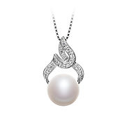 10-11mm AAA Quality Freshwater Cultured Pearl Pendant in Bebra White for Sale | Pearls Only