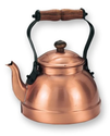 Old Dutch 2 Quart Decor Copper Teakettle With Satin Finish And Wood Handle