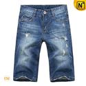 Mens Fitted Blue Jean Shorts CW100115