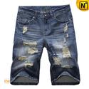 Ripped Denim Jean Shorts for Men CW100049