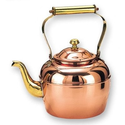Old Dutch 2 1/2 Quart Decor Copper Teakettle With Brass Handle