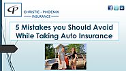 5 Mistakes you Should Avoid While Taking Auto Insurance