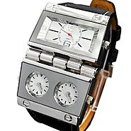 "THE MORNING STAR" Men's Hinge Three Time Zone Wristwatch – Viking Watch
