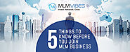 5 Things to Know Before You Join MLM Business - MLM Vibes