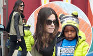 Her biggest role! Sandra Bullock takes little Louis to school hours after her triple success at the People's Choice A...