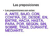 Las preposiciones.