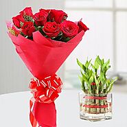 Buy or Order Lucky Bamboo Roses Emotion Flower Online from OyeGifts
