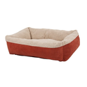 Aspen Pet 80138 Self Warming Rectangular Lounger for Pets, 35 by 27-Inch, Warm Spice with Creme