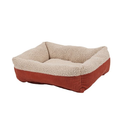Aspen Pet 80136 Self Warming Rectangular Lounger for Pets, 24 by 20-Inch, Warm Spice with Creme