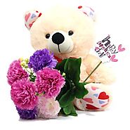 Teddy N Flowers Mothers Day Gifts Online - OyeGifts