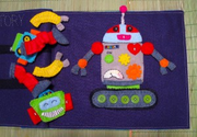 LED Robot Quiet Book Page