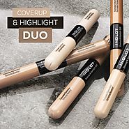 Cover unwanted imperfections and add a subtle glow on the go with irreplaceable INGLOT Coverup & Highlight Duo.