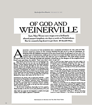 Marc Weiner : Of God and Weinerville