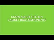 Kitchen Cabinet Box Components