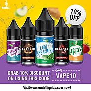 Get Amazing 10% Discount on eMist Liquids Flavours