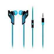 Buy Promate Swank Comfort-Fit Universal Stereo Earphones with mic for Mobile Phone - Blue | Online in Dubai, UAE, Kuw...