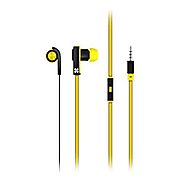 Buy Promate Super Bass Stereo In-Ear Stereo Earphones with mic for Mobile Phone - Brazen Yellow | Online in Dubai, UA...