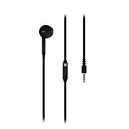 Buy Promate Mono Headset Flat Wired Black Single Earphone Earbud Mic for iPhone 7, Samsung s7, Tablets, Gearpod-iM Bl...