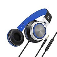 Buy Promate Lightweight on Ear Stereo Headphones Wired Headset with Padded Headband, Spectrum-Blue | Online in Dubai,...