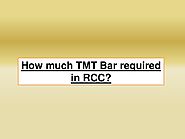 TMT Bar Required in RCC (Reinforced Cement Concrete)