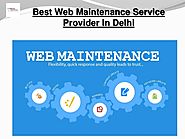 Best Web Maintenance Services Provider in Delhi