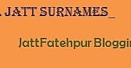 List of Jatt Surnames | Jatt Fatehpur Blog