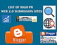 List of High PR Web 2.0 Submission Sites 2019 - Jatt Fatehpur