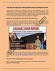 The best garage door spring replacement and repair service