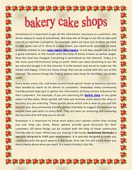 Bakery cake shops