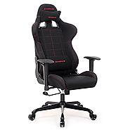 SONGMICS Gaming Chair Racing Sport Chair Ergonomic High-back Office Chair with the Headrest and Lumbar Support Black ...
