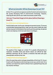 What to Consider While Choosing a Smart TV? | PDF