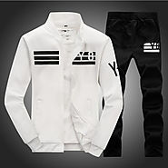 Buy Mens White Tracksuit Y8 Casual Jacket and Pants 2 Piece Set Active Tracksuits Clothing At TrackSuits Online