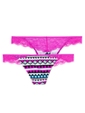 Lace Back Thong Panty - PINK - Victoria's Secret