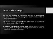 Work Safely At Heights Training | Training Certification Australia
