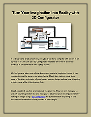Turn Your Imagination into Reality with 3D Configurator