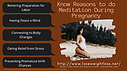 Reasons to Practice Meditation During Pregnancy | Lose Weight Loss