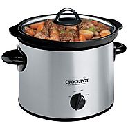 Crock-Pot SCR300SS 3-Quart Round Manual Slow Cooker, Stainless Steel