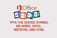 How to Type Degree Symbol in MS Word, HTML, Unicode?