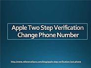 Apple Two Step Verification change phone number