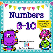 Numbers 6-10 Playdough Mat, Worksheets, Counting Mat, and More | TpT