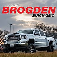 New cars and trucks at Robert Brogden Buick GMC dealership in Olathe. Kansas.