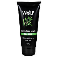 Buy Tea Tree Scrub Face Wash online at Rise of Wolf