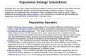 Population Biology Simulations