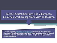 Michael Sestak Confirms the 2 European Countries Start Issuing Wor.. |authorSTREAM