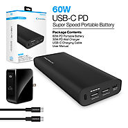 60W USB-C PD Super Speed Portable Battery 26800mAh - Hypercel Corporation