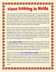 Cisco training in noida