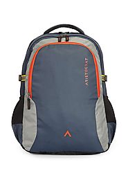 Grid 2 navy blue laptop backpack with built in rain cover from Aristocrat bags is a stylish 17 inch college backpacks...