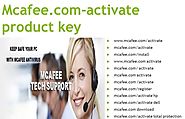 McAfee activate product key – Enter McAfee key code
