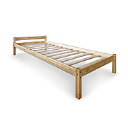 Solid Natural Pine Wooden Bed